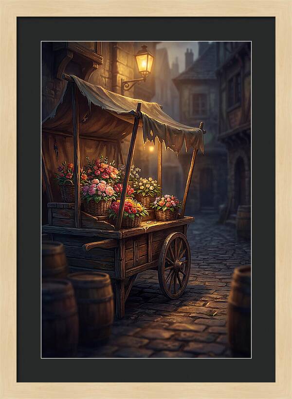 Street Vendor Selling Fresh Flowers