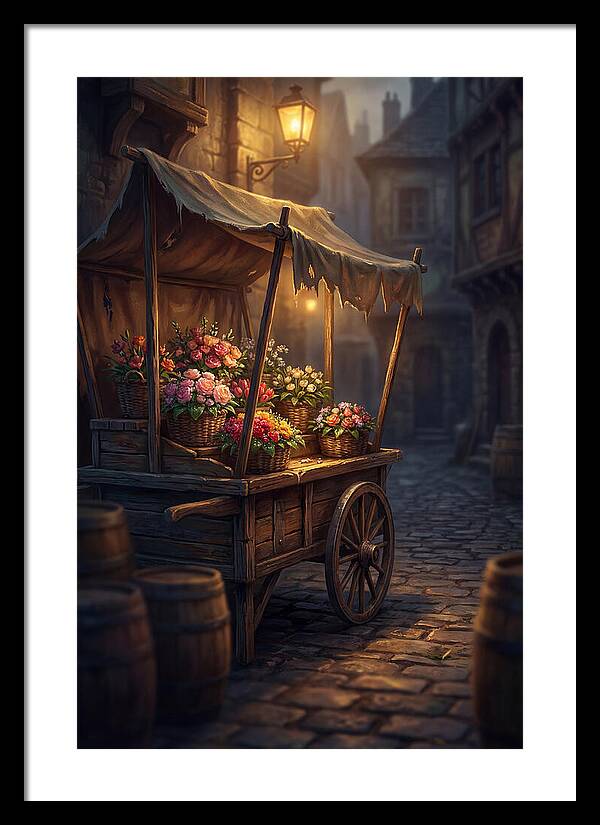 Street Vendor Selling Fresh Flowers