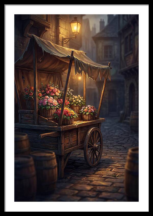 Street Vendor Selling Fresh Flowers