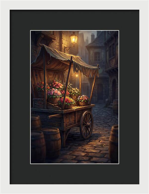 Street Vendor Selling Fresh Flowers