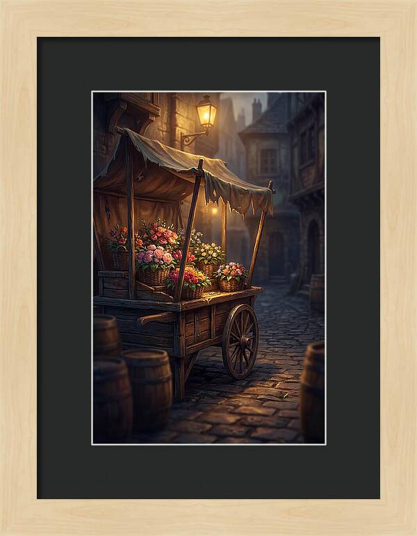 Street Vendor Selling Fresh Flowers