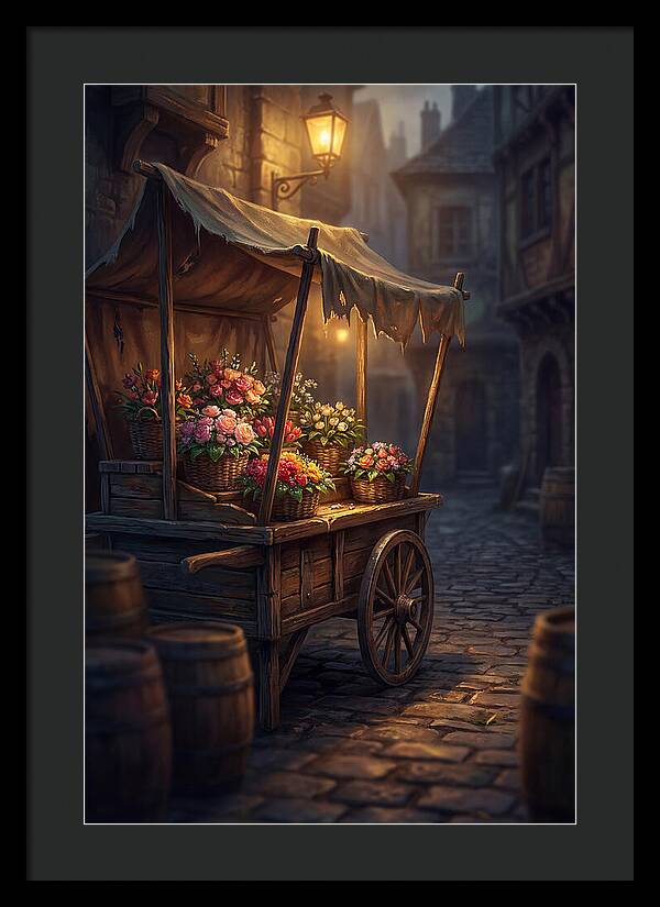 Street Vendor Selling Fresh Flowers