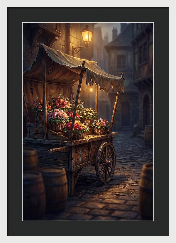 Street Vendor Selling Fresh Flowers