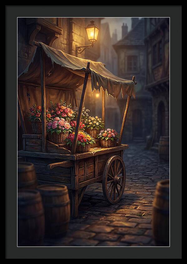 Street Vendor Selling Fresh Flowers