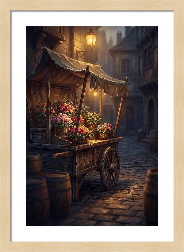 Street Vendor Selling Fresh Flowers