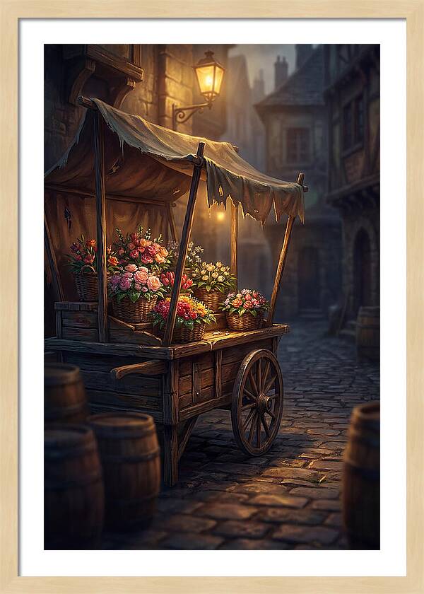 Street Vendor Selling Fresh Flowers