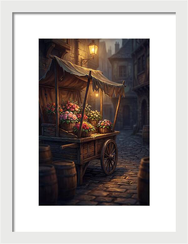 Street Vendor Selling Fresh Flowers