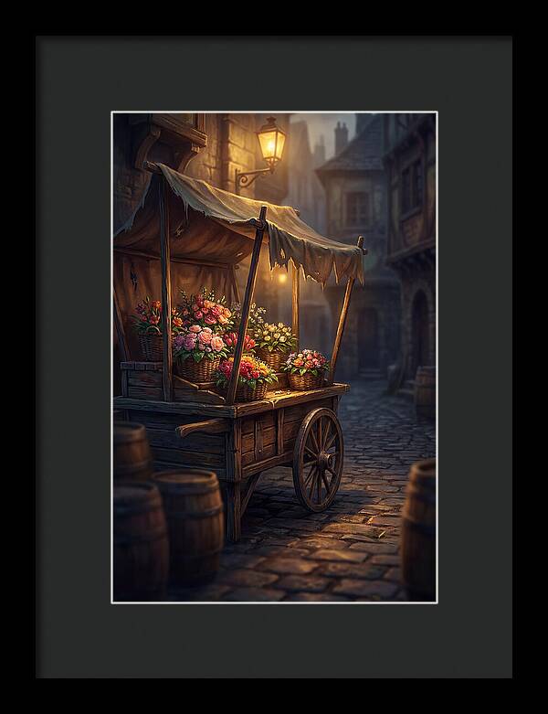 Street Vendor Selling Fresh Flowers