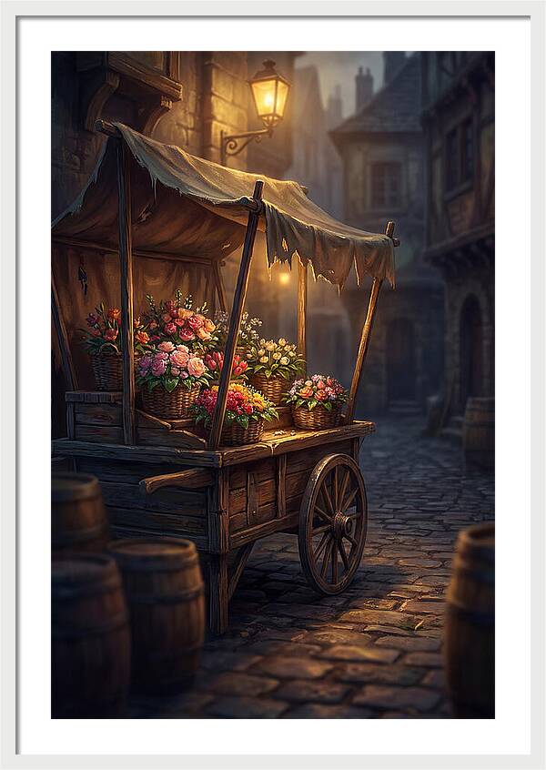 Street Vendor Selling Fresh Flowers