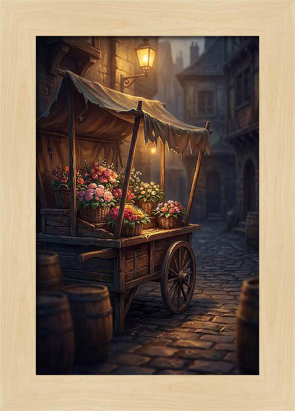 Street Vendor Selling Fresh Flowers