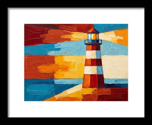 Striped Lighthouse Serenity