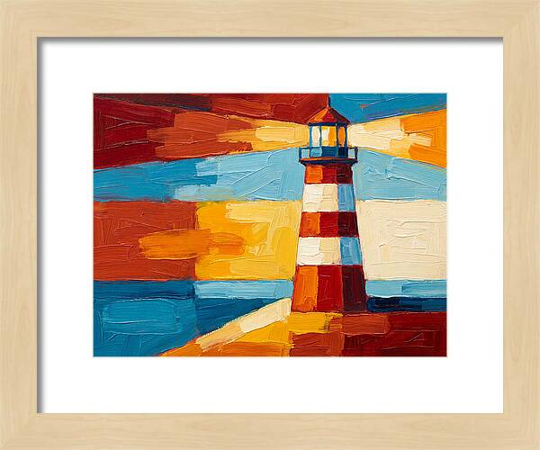 Striped Lighthouse Serenity
