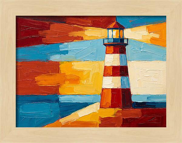 Striped Lighthouse Serenity