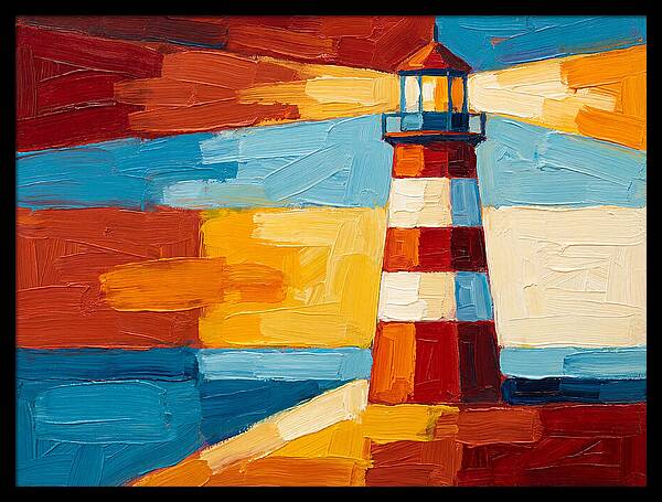 Striped Lighthouse Serenity