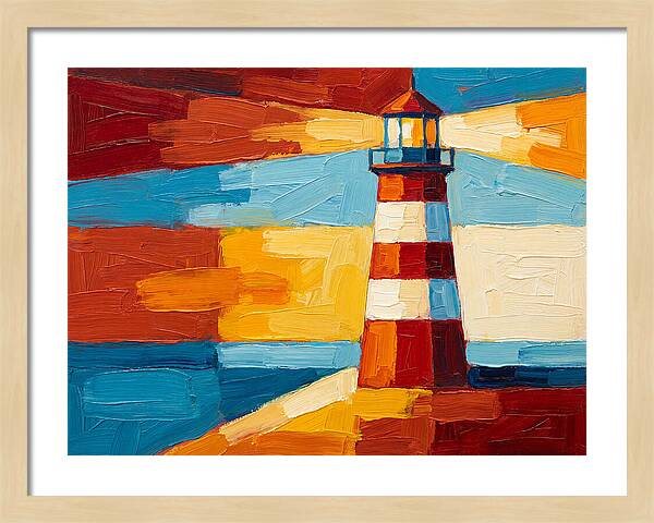 Striped Lighthouse Serenity