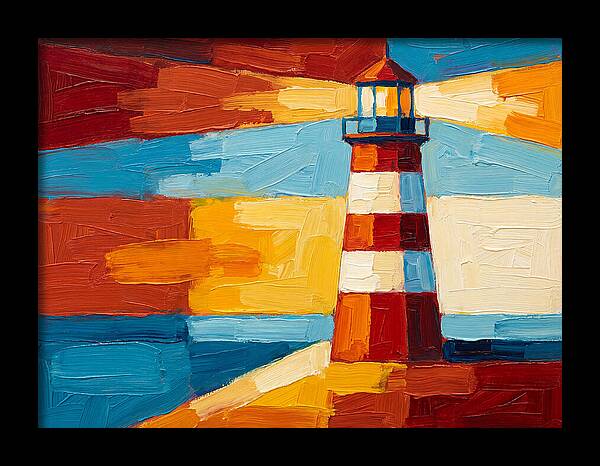 Striped Lighthouse Serenity