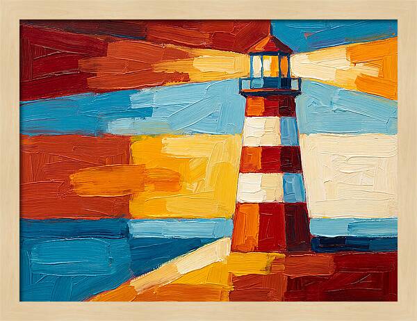 Striped Lighthouse Serenity