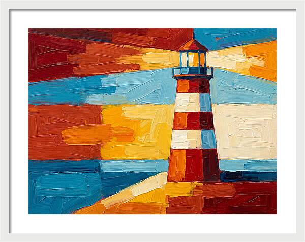 Striped Lighthouse Serenity
