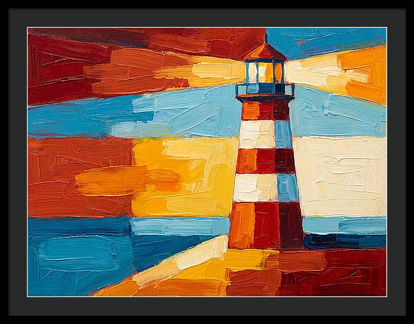 Striped Lighthouse Serenity