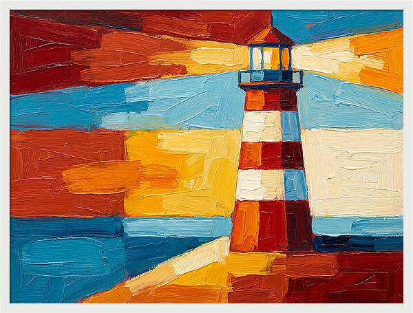 Striped Lighthouse Serenity