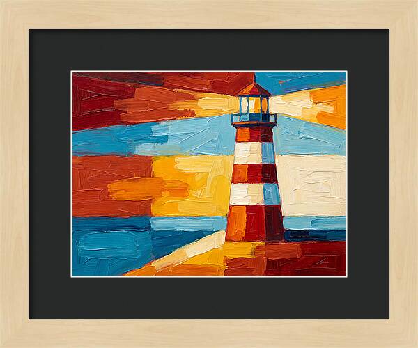 Striped Lighthouse Serenity