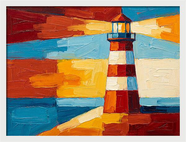 Striped Lighthouse Serenity
