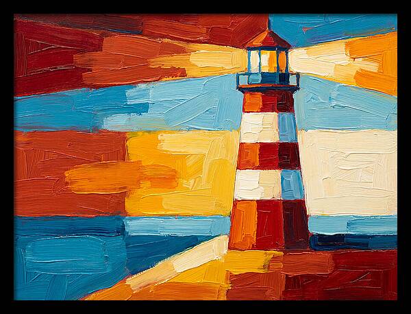Striped Lighthouse Serenity
