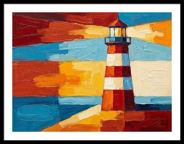 Striped Lighthouse Serenity
