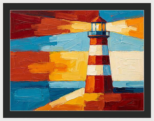 Striped Lighthouse Serenity