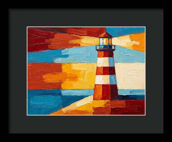 Striped Lighthouse Serenity
