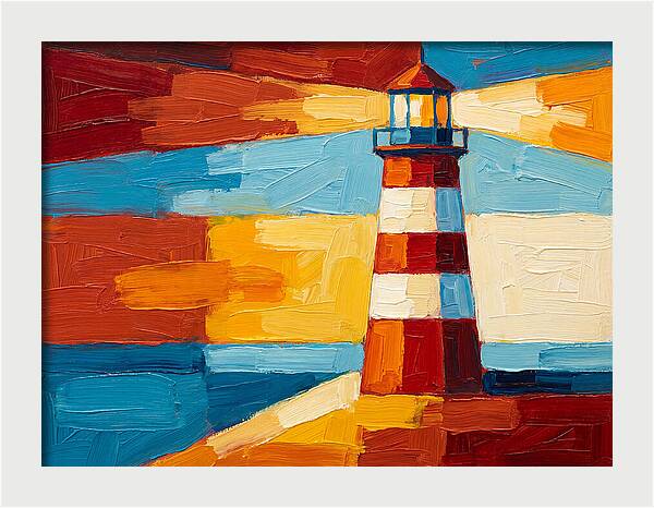 Striped Lighthouse Serenity