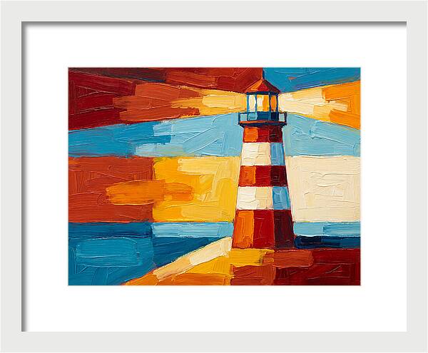 Striped Lighthouse Serenity