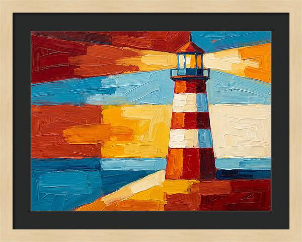 Striped Lighthouse Serenity