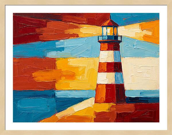 Striped Lighthouse Serenity