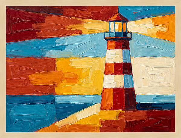 Striped Lighthouse Serenity