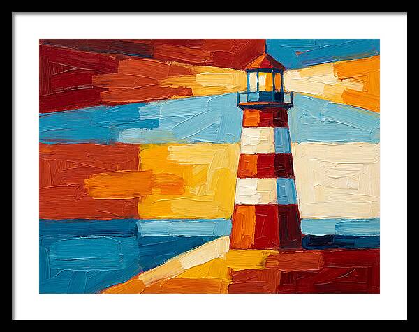 Striped Lighthouse Serenity