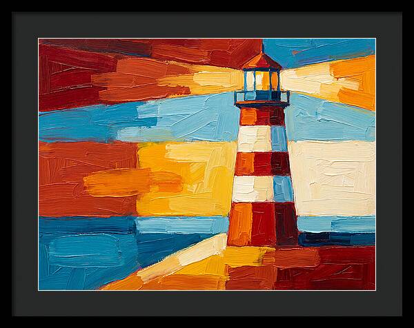 Striped Lighthouse Serenity