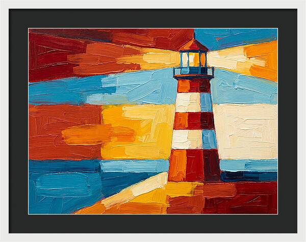 Striped Lighthouse Serenity