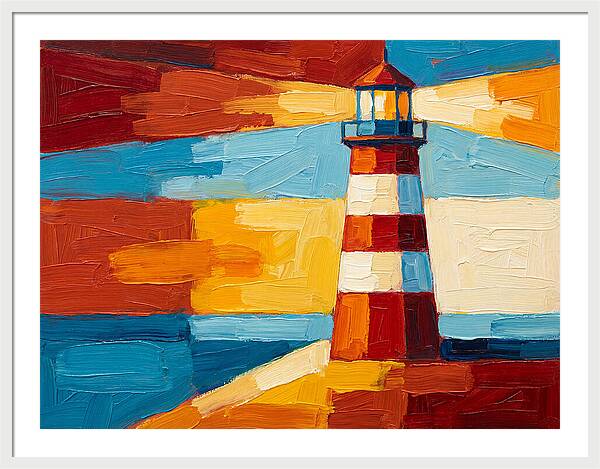 Striped Lighthouse Serenity