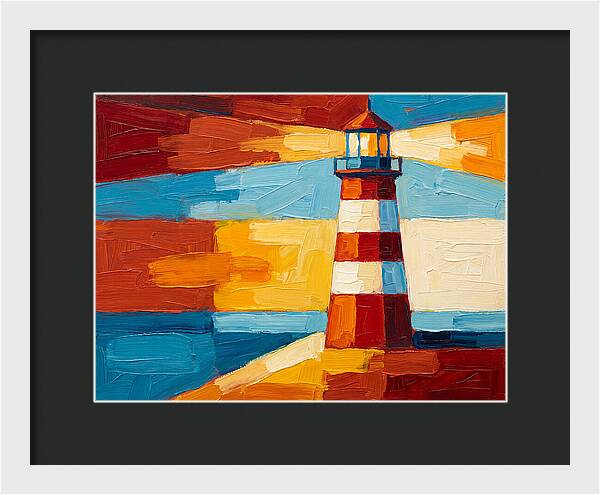 Striped Lighthouse Serenity