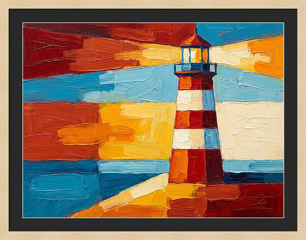 Striped Lighthouse Serenity