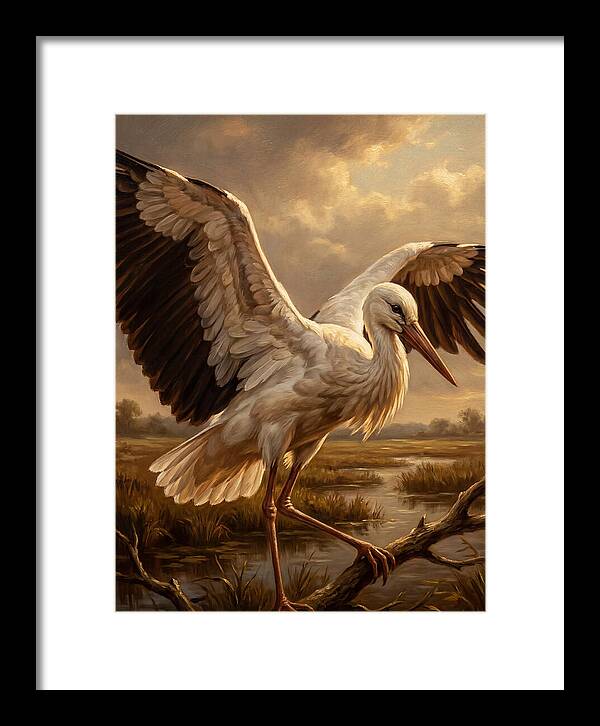 Stunning Stork In Flight
