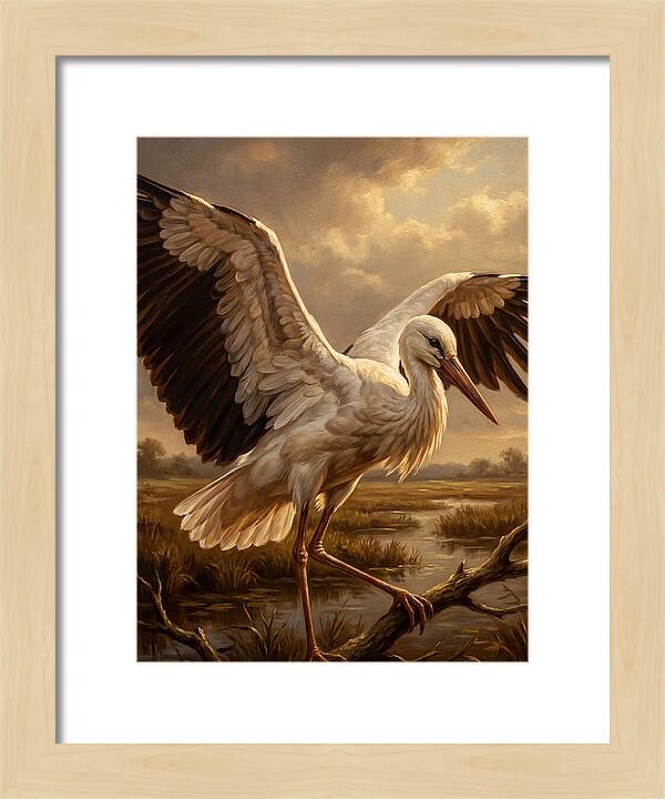 Stunning Stork In Flight
