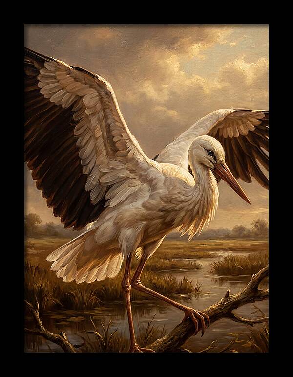 Stunning Stork In Flight