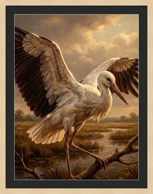 Stunning Stork In Flight