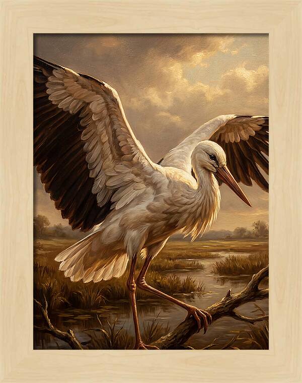 Stunning Stork In Flight