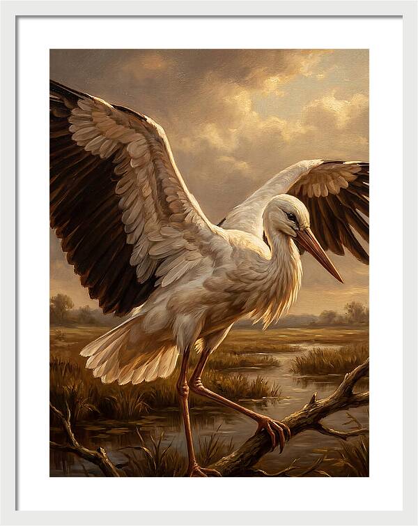 Stunning Stork In Flight