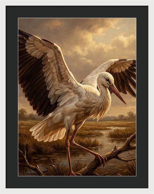 Stunning Stork In Flight