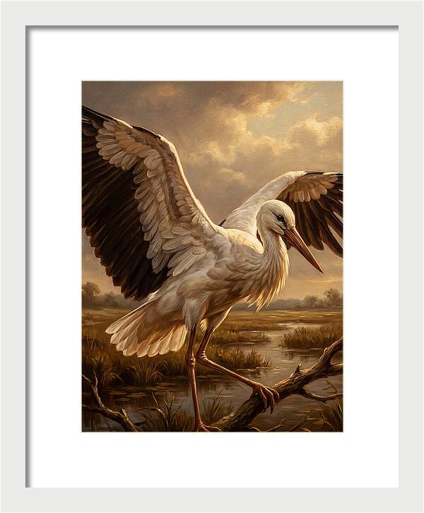 Stunning Stork In Flight