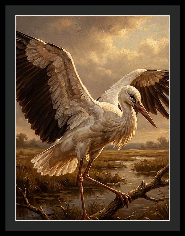 Stunning Stork In Flight